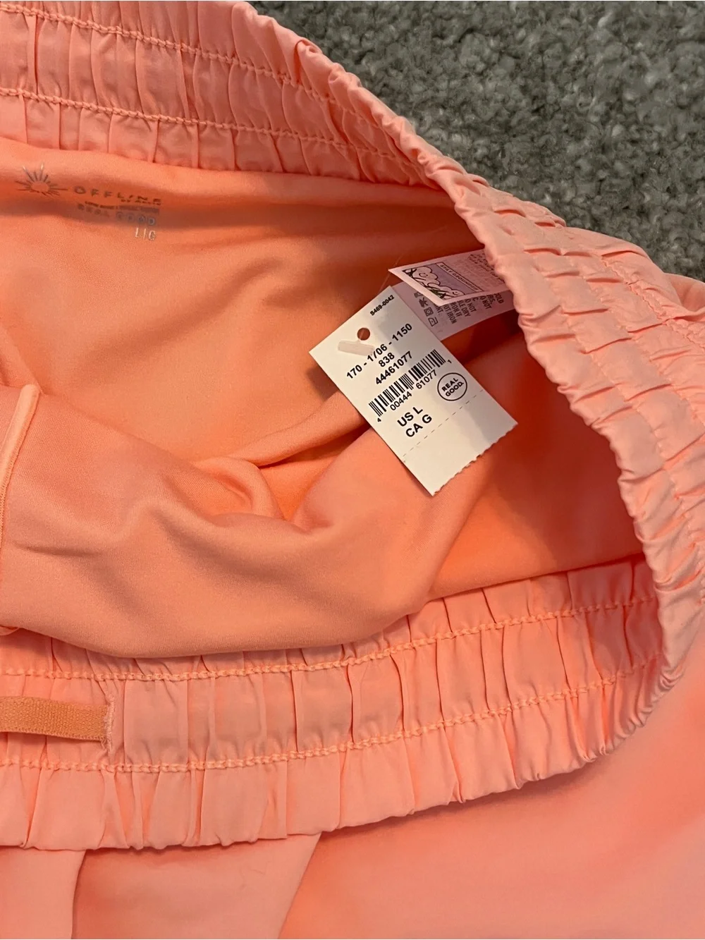 Women’s Peach Athletic Running Shorts with Elastic Waist